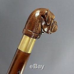 Boxer dog Wooden Handmade Cane Walking Stick Unique Men's Accessories