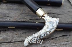 Brass Walking Wooden Stick Cane Victorian Head Handle Vintage Style Handle Gift
