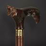 Brown Bear Walking Stick Grizzly Wooden Cane For Gift Hiking Hand Carved