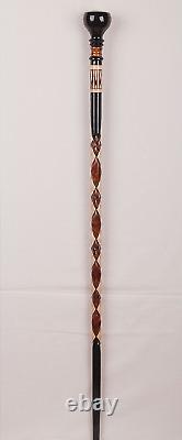 Brown Handwork Cane, Walking Stick Wood, Handmade Wooden Stick As a Gift