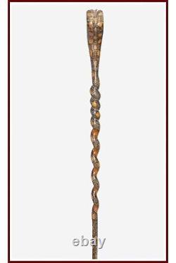 COBRA CANE, Special Handmade Walking Stick, High Quality Handcarved Wooden Cane