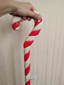 Candy Cane Hand Carved Wooden Walking Stick Unique Walking Cane valentine's Gift