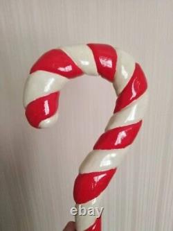 Candy Cane Hand Carved Wooden Walking Stick Unique Walking Cane valentine's Gift