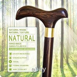 Cane Walking Cane for Men and Women, Wooden Cane Walking Stick- Premium Ebony