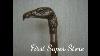Cane Wooden Walking Stick Eagle Carving Art From Ukraine Wood