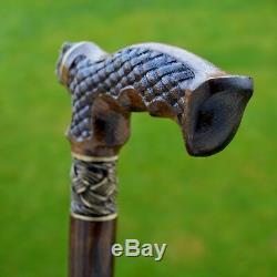 Canes Reed OAK tree Wooden Handmade Cane Walking Stick Unique Accessories BEAR