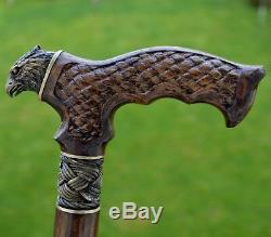 Canes Reed OAK tree Wooden Handmade Cane Walking Stick Unique Accessories FALCON