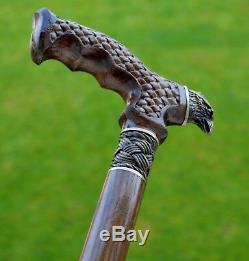 Canes Reed OAK tree Wooden Handmade Cane Walking Stick Unique Accessories FALCON