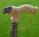 Canes Reed Oak Tree Wooden Handmade Cane Walking Stick Unique Accessories Wolf