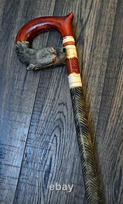Canes Walking Sticks Wood Reeds Wooden Handcarved Carving Handmade Cane Stick Ac