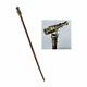 Captains Wooden Walking Stick Cane With Telescope Spyglass Authentic