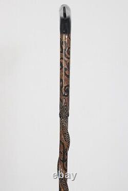 Carved Walking Stick, Handmade Wooden Walking Stick, Luxury Walking Stick IS-2