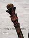 Carved Walking Cane Sticks Wooden Cane Acacia Hiking Carving Handmade Stick Gft