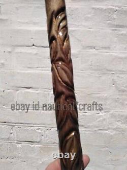 Carved Walking cane Sticks Wooden cane Acacia hiking Carving Handmade stick gft