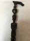 Carved Wooden African 37 Ebony Black Walking Stick/ Cane Figural