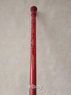 Carved wooden walking stick Unique Walking cane Walking stick for men and women