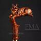 Cat Head Handle Walking Cane Walking Stick Cat Style Wooden Hand Carved Stick