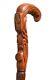 Christian Cross Dual Tone Wooden Walking Stick Cane -wood Carved Crafted Crook H