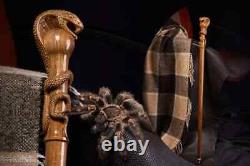 Cobra Walking Stick Cane Wooden Stick Unique Handcrafted Work of Art It Can Be M