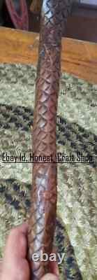 Cobra Wooden Walking Cane Handmade Walking Stick Hand Carved Snake Best Gift