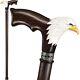 Custom Hand-painted Bald Eagle Wooden Cane For Men Stysh Carved Walking Stickgd