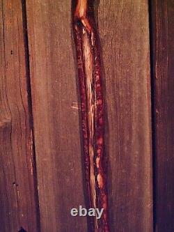 Deer Antler handle walking stick MAPLE wood antler scar shaft CUSTOM MADE IN USA