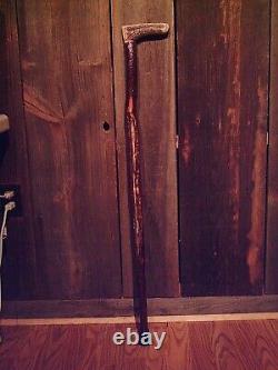 Deer Antler handle walking stick MAPLE wood antler scar shaft CUSTOM MADE IN USA