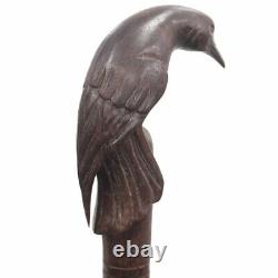 Dengers Bird Hand handle Carved Top Cane Wooden Cane Walking Stick Vintage Gifts