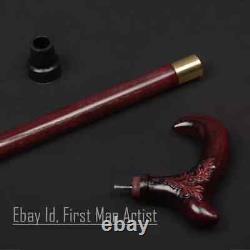Derby Handle Wooden Walking Cane For Men Hand Carved Walking Stick Style Gift H1