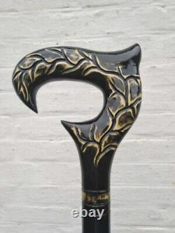 Derby head Cane Wooden Walking Stick Design Vintage Style Hand Carved Gift style