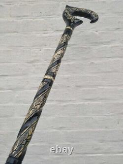 Derby head Cane Wooden Walking Stick Design Vintage Style Hand Carved Gift style