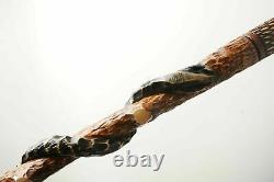 Designer Eagle and Snake Handmade Carved Wooden Walking Stick Cane -Exclusive! 1