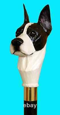 Dog E Great Dane hand carved wooden walking cane stick beutiful stick best gift