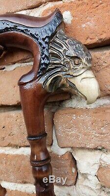 Eagle Carved handle. Hiking stick. Wooden cane handmade. Walking stick carved. Wal