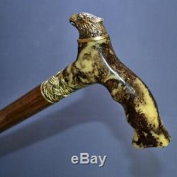 Eagle Polymer Wooden Handmade Cane Walking Stick Unique Accessories Canes