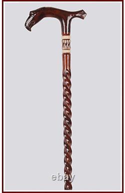 Eagle-headed Wooden Walking Stick, High Quality Walking Stick, Carved Cane