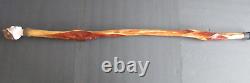 Ed & Bess Vogel Hand Carved Wooden Cane 51 Subject TRAPPER Walking Stick USA