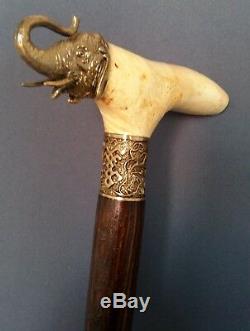 Elephant Stabilized MAPLE Wooden Handmade Cane Walking Stick Accessories Canes