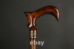 Exclusive Glossy Walking Stick, Luxury Derby Wooden Cane, Perfect Handmade Gift