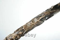 FOX HANDMADE and HAND CARVED WOODEN WALKING STICK CANE HQ PERFECT DETAILS