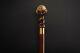Fancy Paw Walking Stick For Men, Wooden Cane For Gift, Hand Carved Hiking Stick