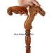 Fashionable Hand Carved Wooden Walking Cane Stick With Ergonomic Handle 37 Inch