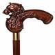 Fashionable Walking Stick For Men Lion Wooden Cane For Men 36 Inches