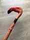 Flamingo Walking Stick Pink Handmade Wooden Cane For Gift Handcrafted Cain