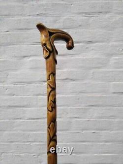 Full Wooden Cane Design Stick Walking Stick Derby Hand Carved For Men & Women