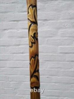 Full Wooden Cane Design Stick Walking Stick Derby Hand Carved For Men & Women