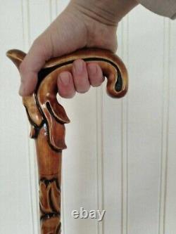 Full Wooden Cane Design Stick Walking Stick Derby Hand Carved For Men & Women