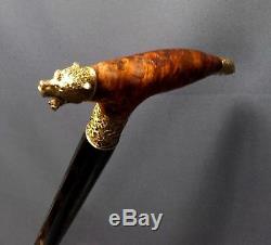 GRIZZLY BURL stabilized Wooden Handmade Cane Walking Stick Accessories Canes