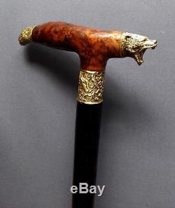 GRIZZLY BURL stabilized Wooden Handmade Cane Walking Stick Accessories Canes