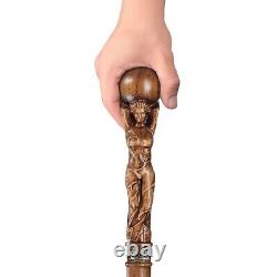 Goddess Fancy Wooden Walking Stick Handmade Unique Walking Cane for man & woman